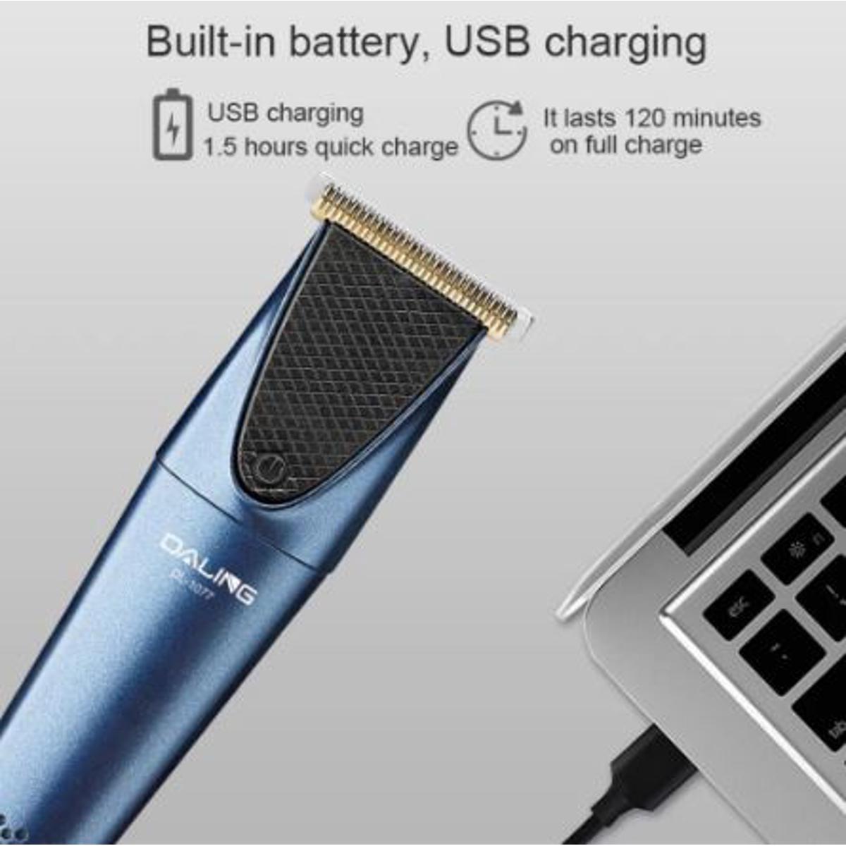 DL-1077 Trimmer Men Multifunctional Grooming Trimmer for Men for Body Grooming Beard & Moustache Nose Ear & Eyebrow Hair 6 Length Setting, 90 Minutes Runtime and Fast Charging