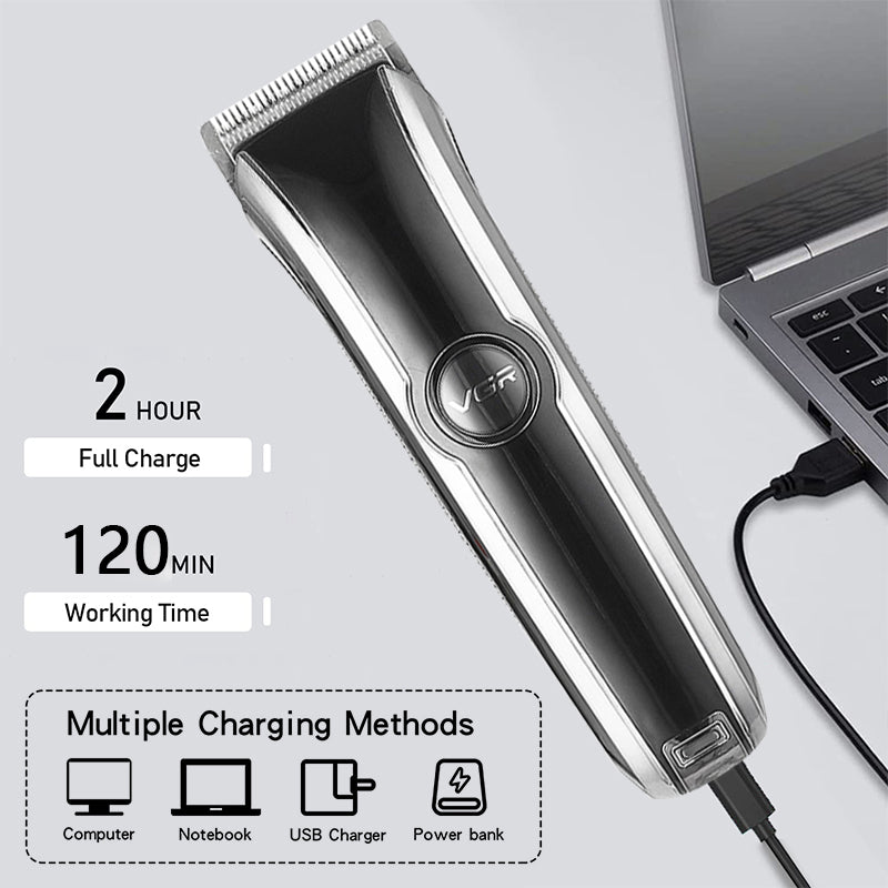 VGR V-288 Hair Clipper Professional Hair Cutting Machine Hair Trimmer Adjustable Cordless Rechargeable