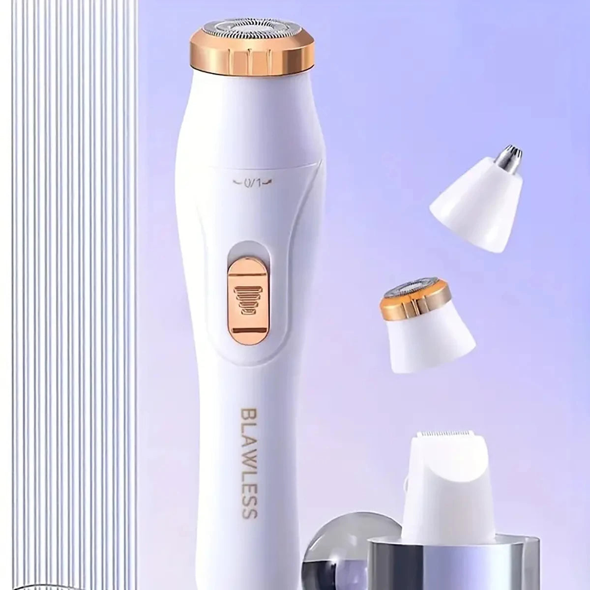 Blawless Womens Facial Hair Remover Facial Hair Removal Women 3in1 Hair Removal Device Electric Face Shaver 3 Replacement Heads