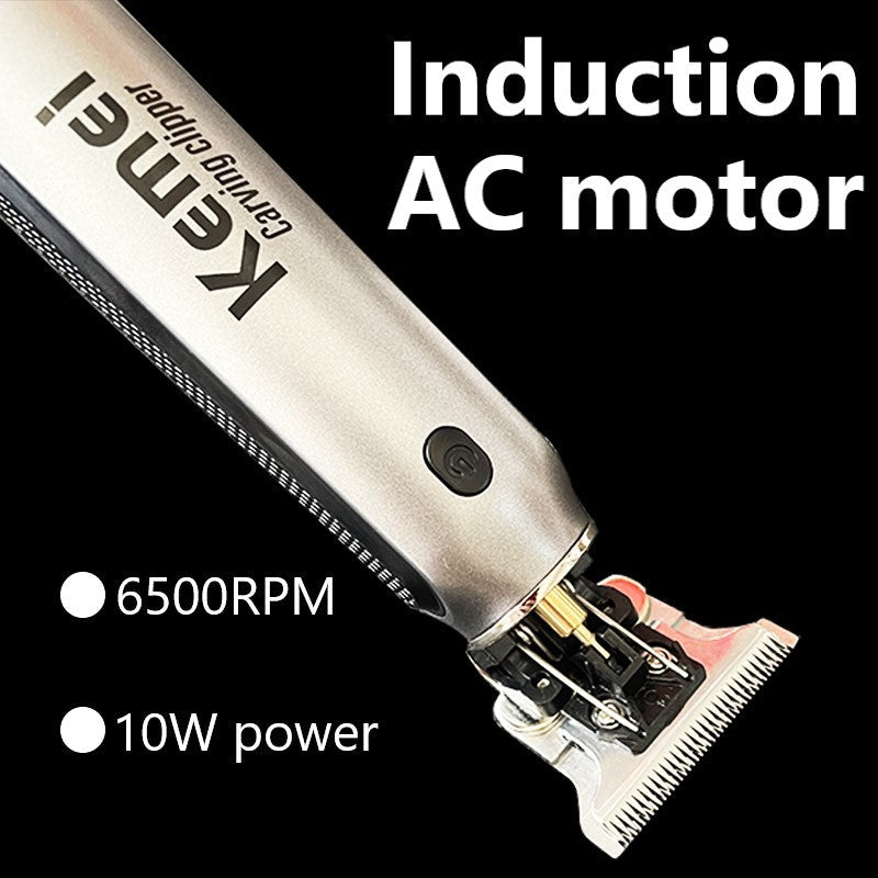 Kemei 1757 Hair Clippers Men Beard Trimmer Zero Gapped T-Blade Hair Cutting Machine Cordless Professional Barber Edgers Cutter