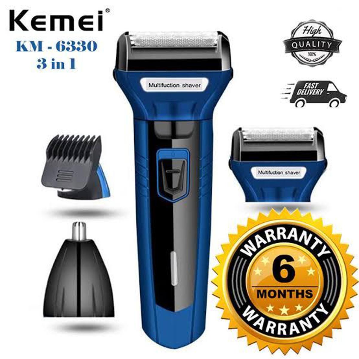 KEMEI 3 in 1 Professional Rechargeable Hair Clipper Trimmer & Shaver D
